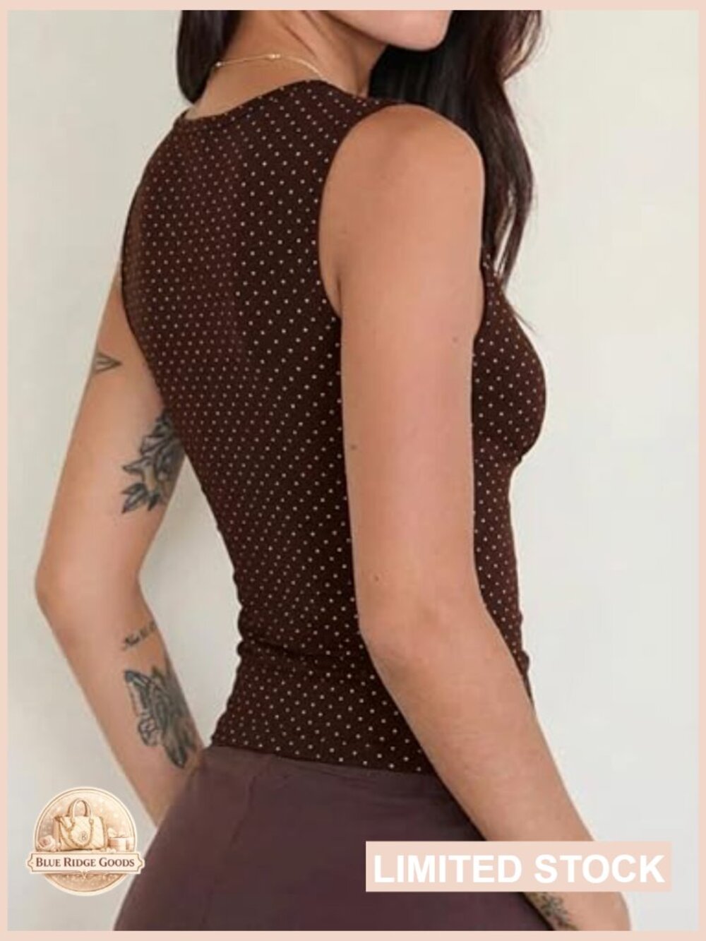 Deep V Neck Sleeveless Crop Top Stretchy Trendy Going Out Tank Top - Picture 3 of 7